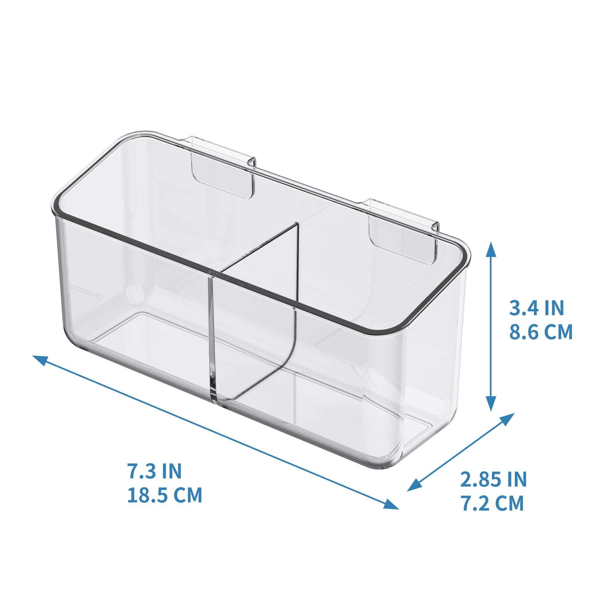 Medium Clear Hanging Organizer Bin by Simply Tidy™